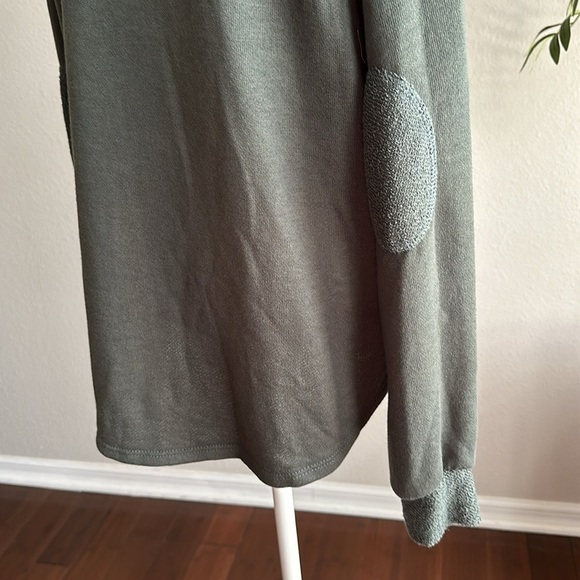 Lightweight French Terry Hunter Green Long Sleeve Top - Picture 10 of 10